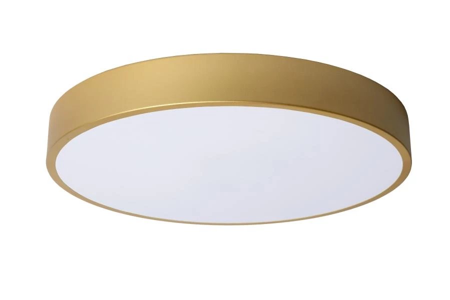 Lucide UNAR - Flush ceiling light - Ø 39,5 cm- LED 3 StepDim - 1x24W 2700K - Matt Gold / Brass - turned off